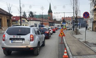Trafic bară la bară pe Calea Mănăștur. E închisă Clinicilor