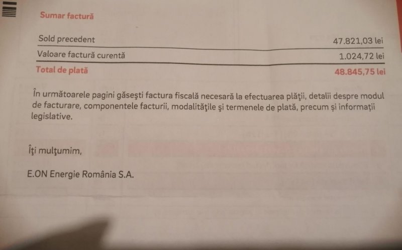 Cluj! 48.800 de lei factură la curent. „pentru un apartament nelocuit”