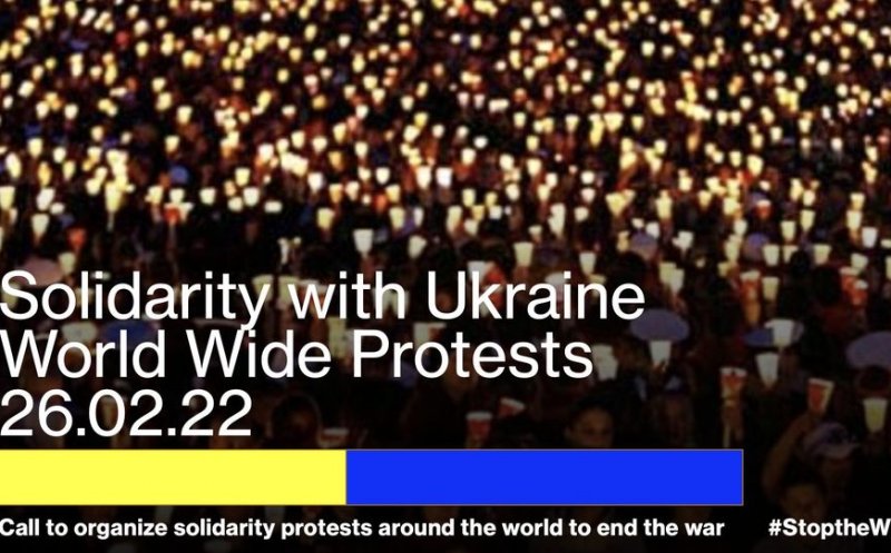Clujenii, chemați în stradă pentru a-și arăta solidaritatea față de Ucraina