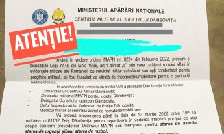 MApN avertizează în legătură cu false ordine de chemare la mobilizare