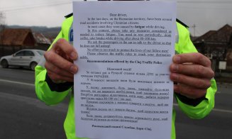 Polițiștii clujeni, acțiune de informare pentru șoferii ucraineni. Le-au oferit și câte o cafea sau ceai