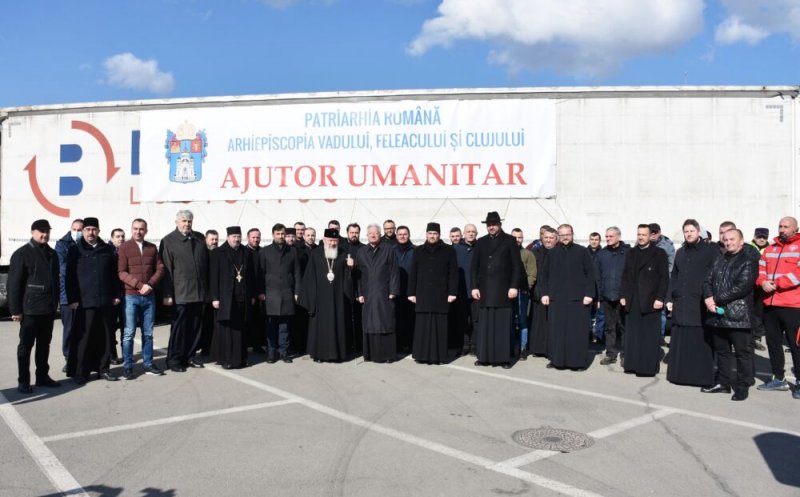 Arhiepiscopia Clujului a trimis în Ucraina ajutoare de circa 2 milioane lei