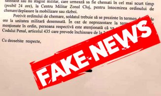 Înștiințări FALSE pentru mobilizarea rezerviștilor trimise la Cluj-Napoca în numele MApN