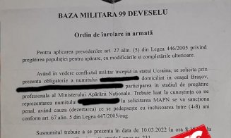 Înștiințări FALSE pentru mobilizarea rezerviștilor trimise la Cluj-Napoca în numele MApN