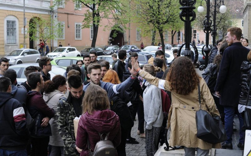 Studenții UBB Cluj, protest împotriva deciziei de a se reveni fizic la cursuri