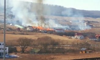 Ard dealurile în Cluj-Napoca! Incendiu puternic spre Chinteni