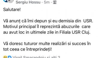 În USR Cluj, scandalul este la ordinea zilei / Noi demisii importante din partid
