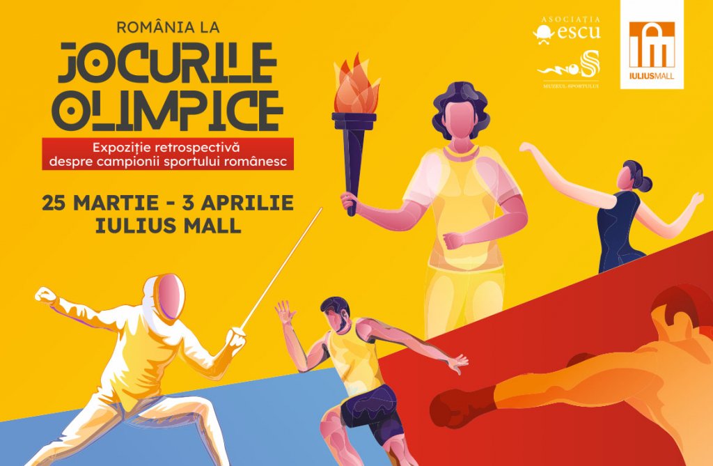 O panoramă emoționantă a participării României la Jocurile Olimpice, prezentată într-o expoziție itinerantă, cu debut la Iulius Mall Cluj-Napoca