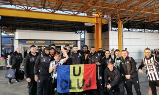 Baschetbaliștii de la U-BT, întâmpinați de suporteri la aeroport după rezultatul istoric din Basketball Champions League