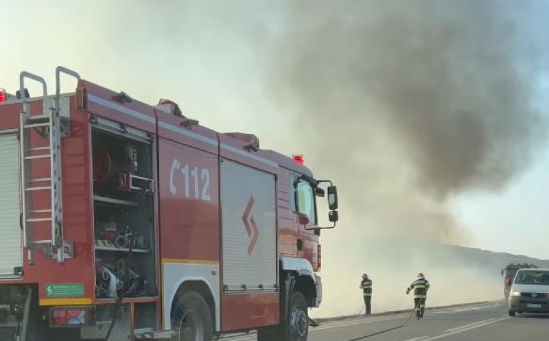 Centura Apahida, închisă din cauza unui incendiu de vegetație/ Accident cu trei mașini