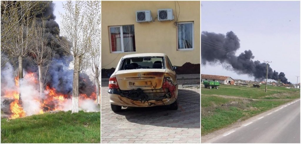 Pagubă de zeci de mii de euro. Un copil de 11 ani a dat foc la 2 km de țevi de plastic și mai multe mașini