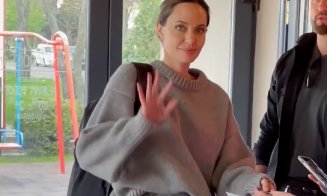 Angelina Jolie, vizită în Ucraina. A fost filmată într-o cafenea din Liov