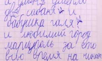 JURNAL de RĂZBOI al unui copil de 8 ani: "Bunicul a murit. Cei doi câini ai mei au murit,  la fel și bunica mea Galya și orașul meu iubit, Mariup