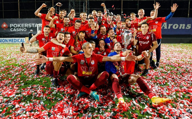 Bucuria campionilor. Cum au sărbătorit jucătorii CFR-ului cel de-al cincilea titlu consecutiv