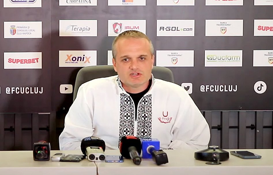 Antrenorul lui ”U” Cluj, în ie la conferința de presă înainte de baraj: „Merg la testul poligraf! Erik Lincar nu s-a vândut niciodată”