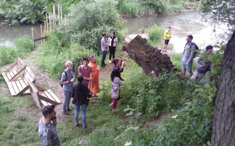 Filmări din dronă cu lucrările din Iris: parc şi pod