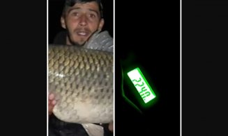 Captură RECORD! Peștele “monstru” prins pe un lac din Cluj are 22,4 kilograme