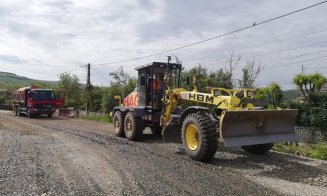 Lucrări de intervenție imediată pe un drum județean din Cluj