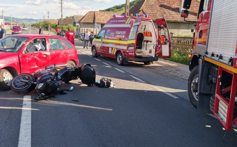ACCIDENT în Cluj: Un motociclist a primit primul ajutor de la două asistente UPU, aflate în timpul liber
