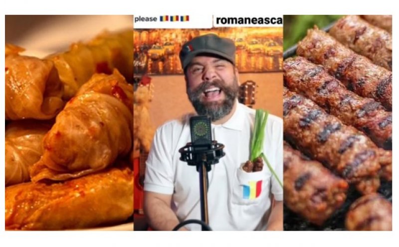 Un american, viral pe TikTok cu o melodie în română despre sarmale, mici și bere