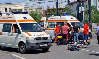 Accident cu biciclist la podul Traian