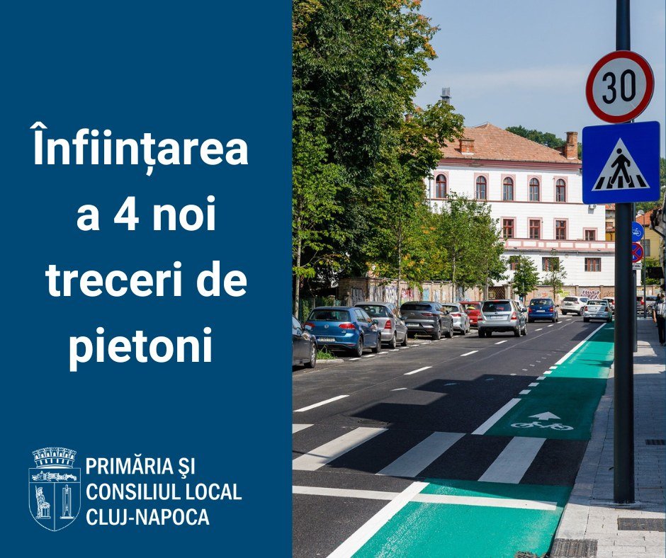 4 noi treceri pentru pietoni