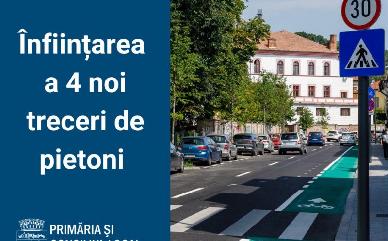 4 noi treceri pentru pietoni
