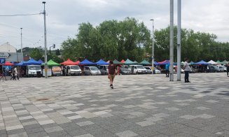 Piața volantă a fost mutată astăzi în stația de tramvai de la Polivalentă. Circulație închisă în spatele stadionului