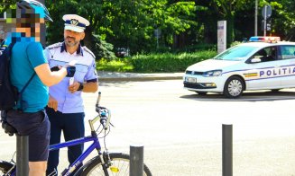 Campanie în trafic la Cluj-Napoca. Trotinetiștii și bicicliștii, trași pe dreapta de polițiști