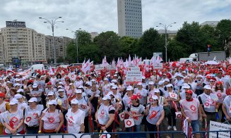 Miting SANITAS cu mii de sindicaliști în Capitală. Participă şi Clujul