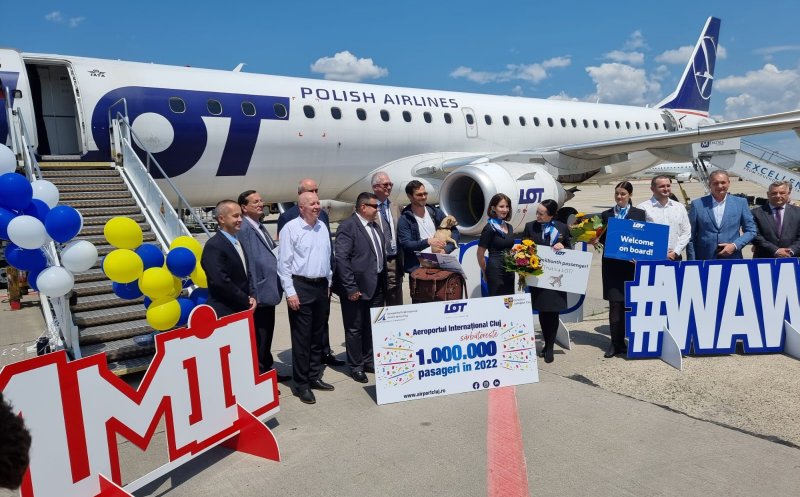 Aeroportul Internațional Cluj a sărbătorit pasagerul 1 MILION în 2022! Este un cunoscut antreprenor care locuiește în SUA