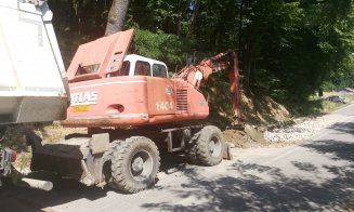 Reparații pe un drum județean cu probleme din Cluj