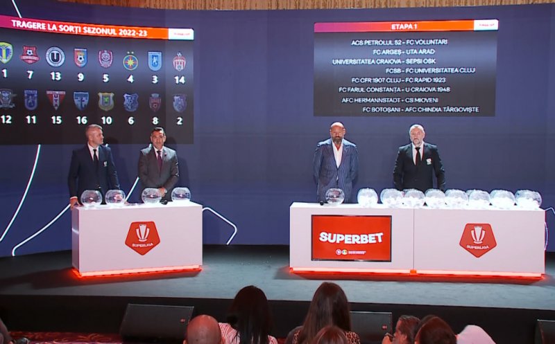 S-a stabilit programul primei etape a SuperLigii: „U” Cluj joacă cu FCSB / Derby feroviar pentru CFR Cluj