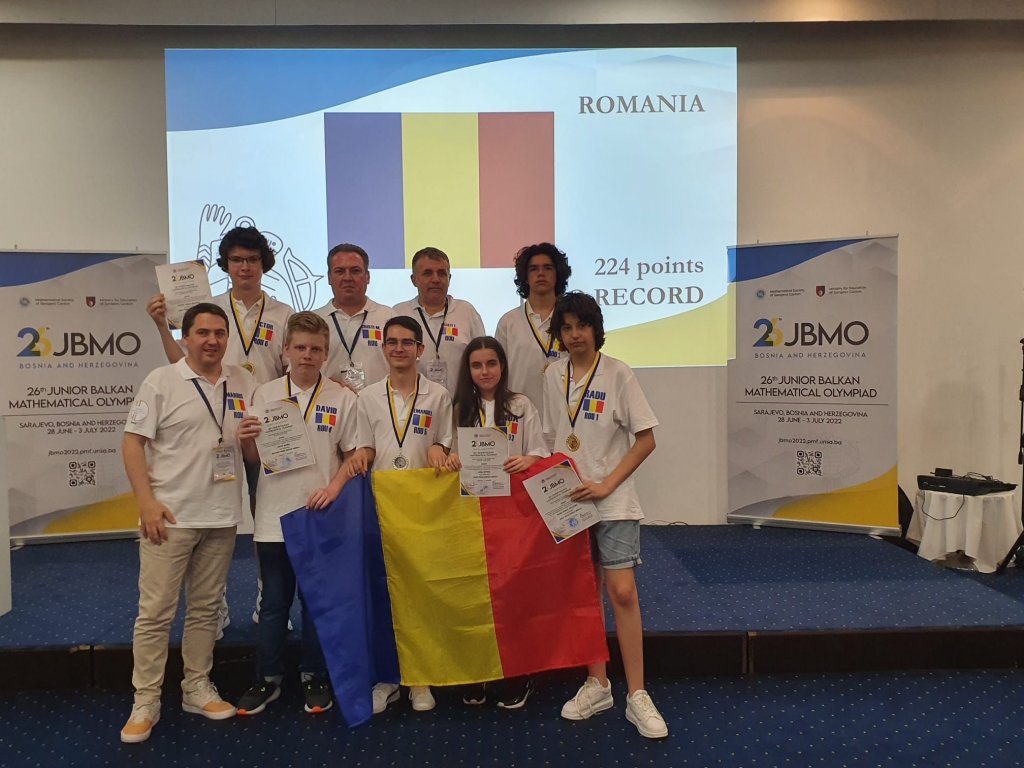 România, locul I pe națiuni la Olimpiada Balcanică de Matematică pentru Juniori