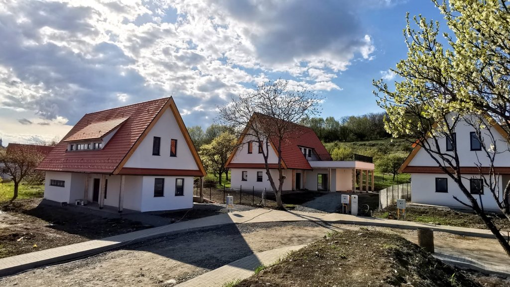 Casa pe structură de lemn montată în câteva zile în cadrul proiectului de la Aiton