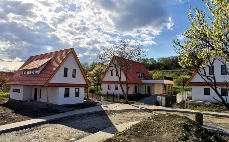 Casa pe structură de lemn montată în câteva zile în cadrul proiectului de la Aiton