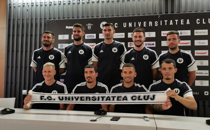 Universitatea Cluj și-a prezentat cele nouă achiziții pentru noul sezon al Superligii