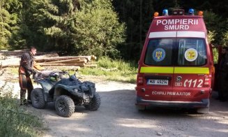 S-a prăbușit cu ATV-ul într-o râpă de 4 metri în zona Valea Drăganului