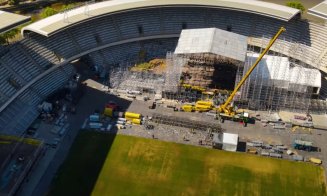 IMAGINI DIN DRONĂ. Pregătiri pentru UNTOLD, pe Cluj Arena