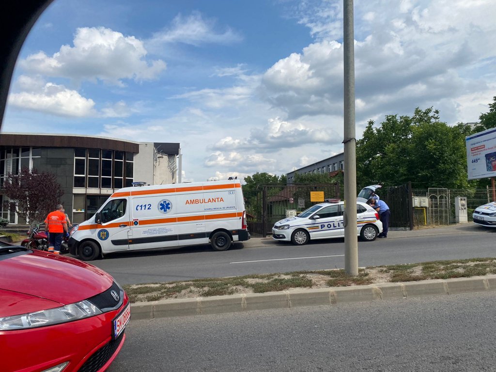 ACCIDENT pe Calea Turzii: Un motociclist a ajuns la spital