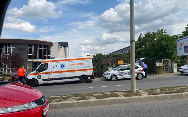 ACCIDENT pe Calea Turzii: Un motociclist a ajuns la spital