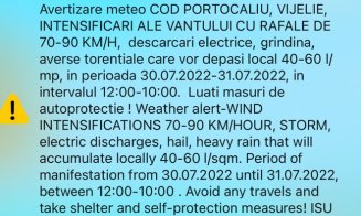 Vine FURTUNA! Au fost trimise mesaje RO-Alert la Cluj-Napoca