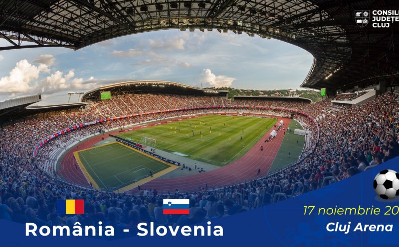 Cluj Arena, gazda naționalei de fotbal a României în meciul cu reprezentativa Sloveniei