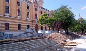 IMAGINI de pe șantierul Parcului Ștefan cel Mare, de la Teatrul Național. Dispare betonul?