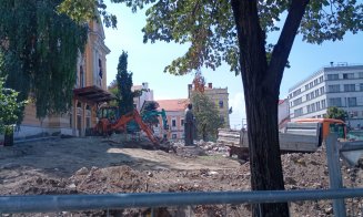 IMAGINI de pe șantierul Parcului Ștefan cel Mare, de la Teatrul Național. Dispare betonul?