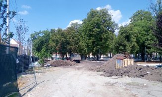 IMAGINI de pe șantierul Parcului Ștefan cel Mare, de la Teatrul Național. Dispare betonul?