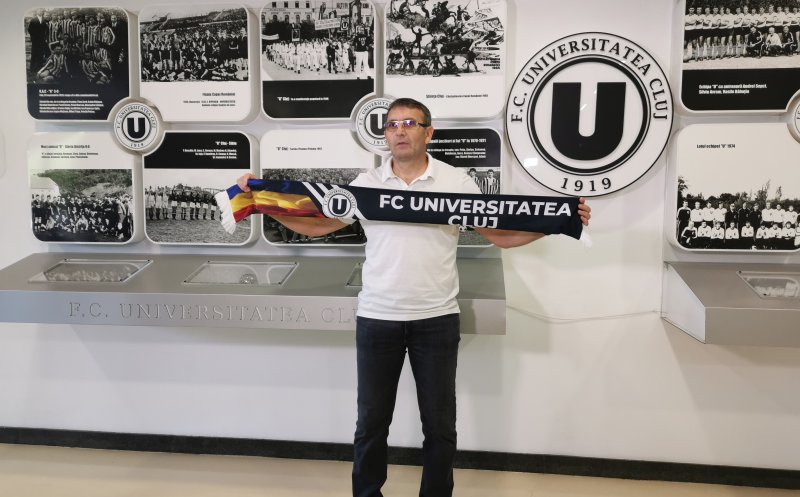Eugen Neagoe, optimist după prima zi ca antrenor al "studenților": "Vă promit că Universitatea Cluj va rămâne în prima ligă"