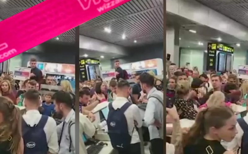 Pasageri Wizz Air evacuați cu poliția din aeroport după ce le-au fost anulate zborurile