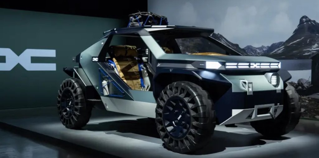 Noua mașină „eco” Dacia. „Cybertruck” de România este un SUV electric de teren care nu are geamuri și uși