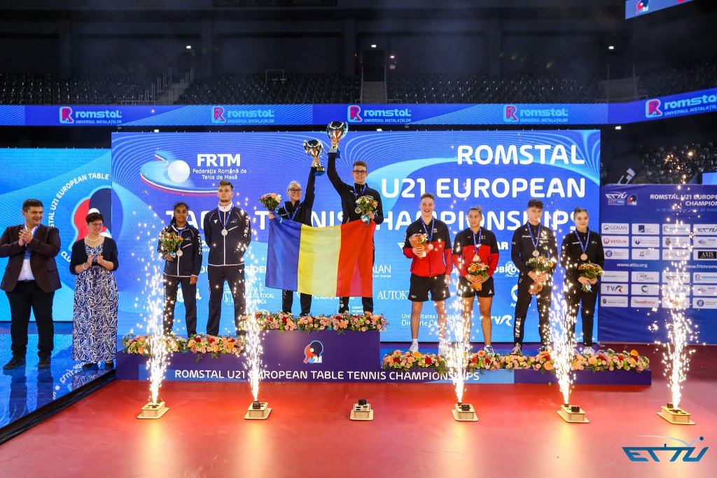 Ziua de Cluj | Cluj-Napoca: România câștigă titlul european la dublu mixt,  la Europenele U-21 de tenis de masă
